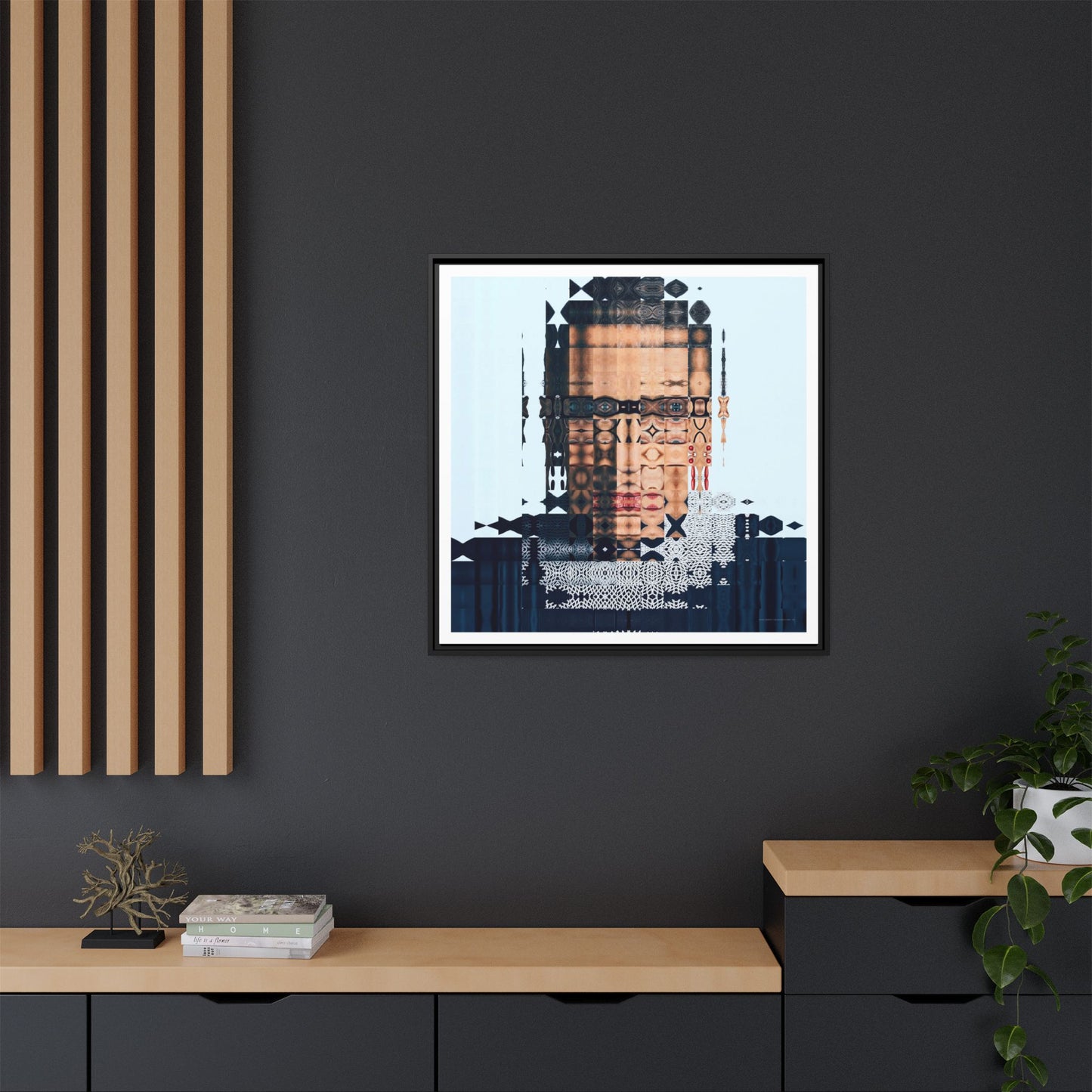Iconic Feminist, The Notorious RBG, Ruth Bader Ginsburg Abstract Portrait Collage Art — Matte Canvas, Framed (Multi-color options)