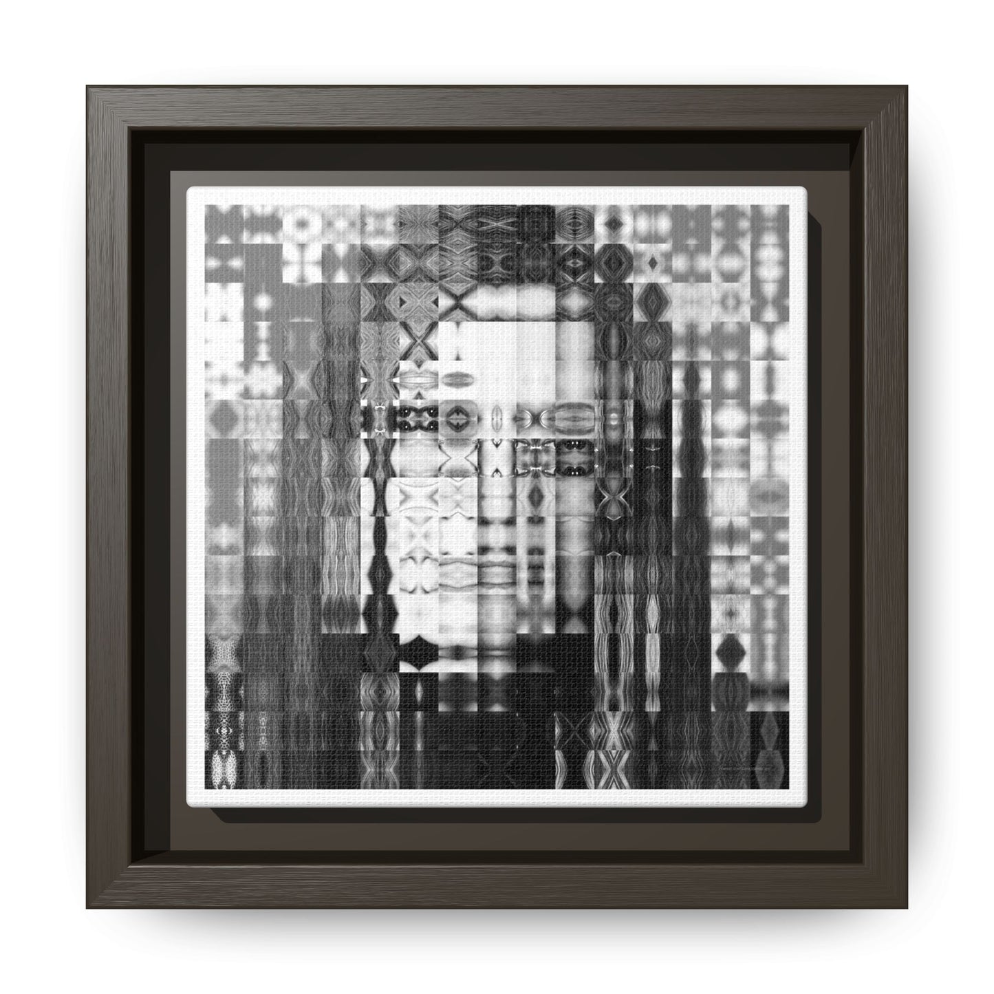 Feminist Icon Gloria Steinem Abstract Portrait Collage Art — Matte Canvas, Framed (Multi-color options)