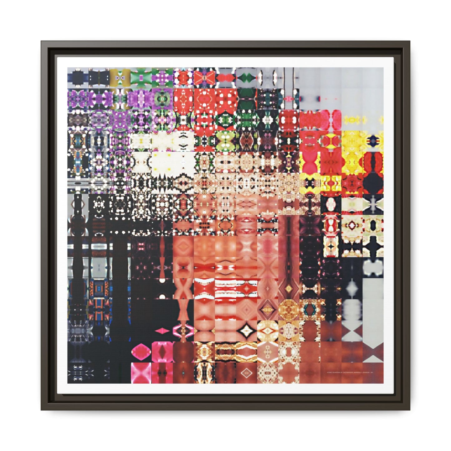 Iconic Guardian of the Margins, Marsha P. Johnson Abstract Portrait Collage Art — Matte Canvas, Framed (Multi-color options)