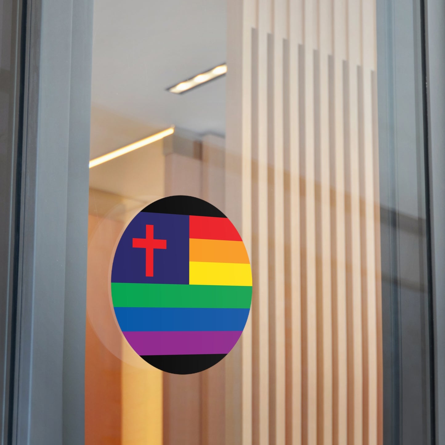 Christian Queer Pride Flag Vinyl Sticker