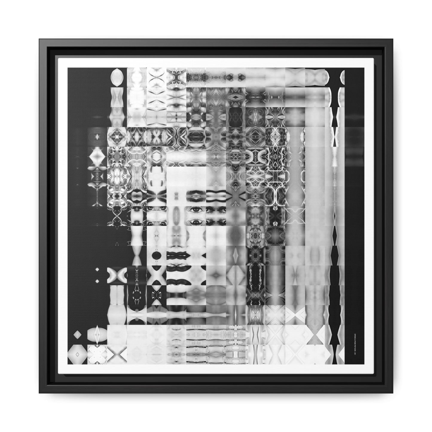 Strike-a-Pose Pop Icon Abstract Portrait Collage Art — Matte Canvas, Framed (Multi-color options)