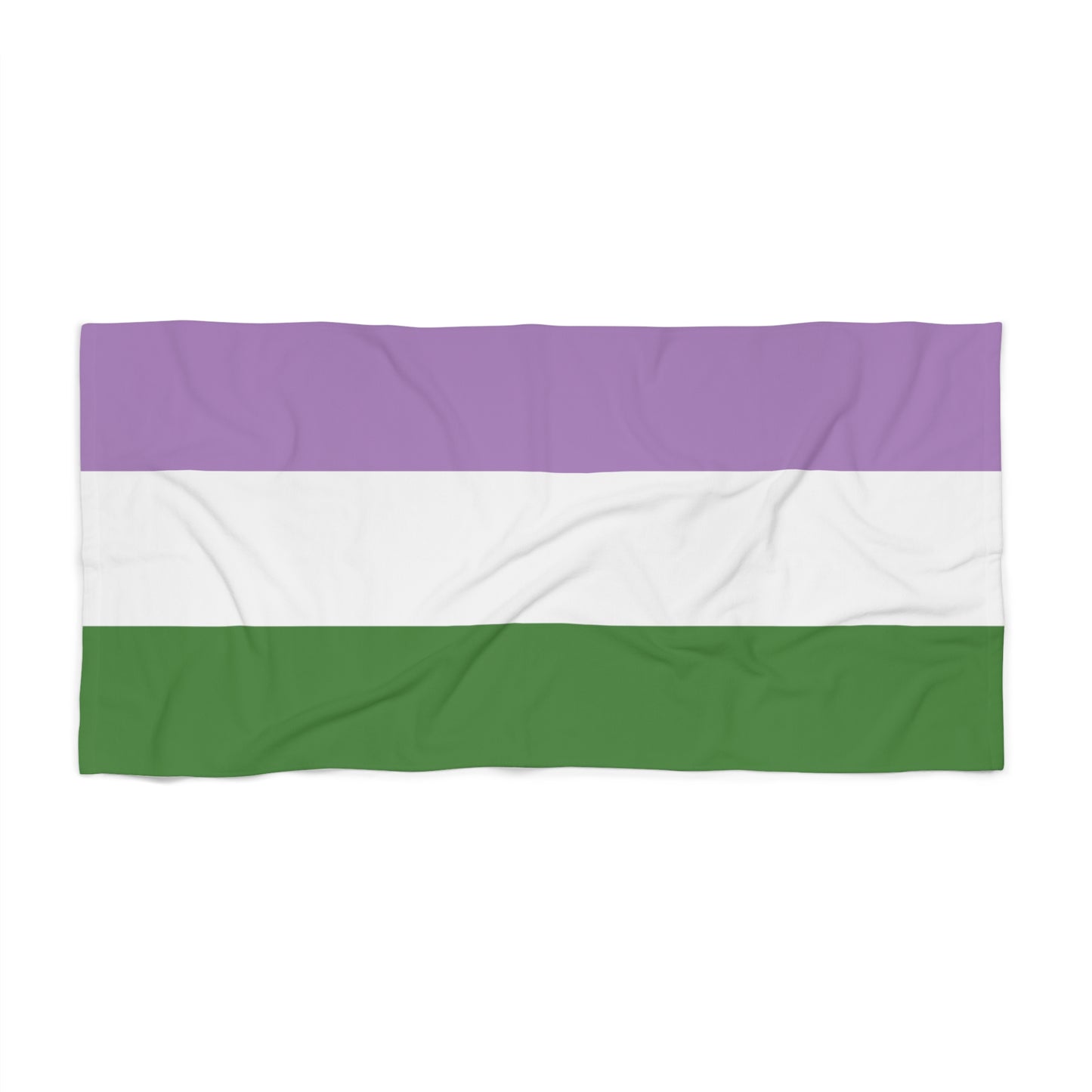 Genderqueer Pride Flag Beach Towel - horizontal stripe deco