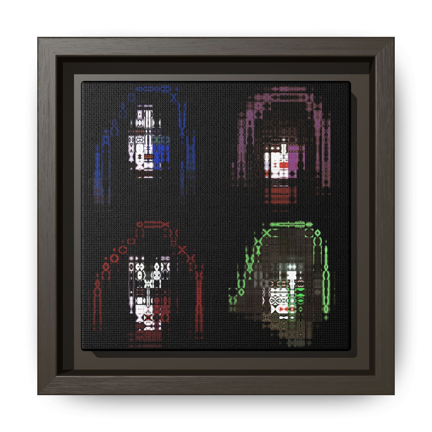 Knights In Satan's Service, Band Portrait Collage Art — Matte Canvas, Framed (Multi-color options)