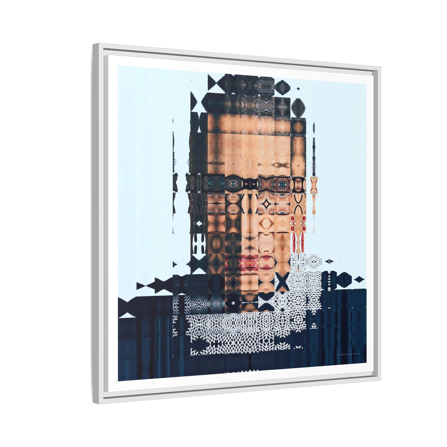 Iconic Feminist, The Notorious RBG, Ruth Bader Ginsburg Abstract Portrait Collage Art — Matte Canvas, Framed (Multi-color options)