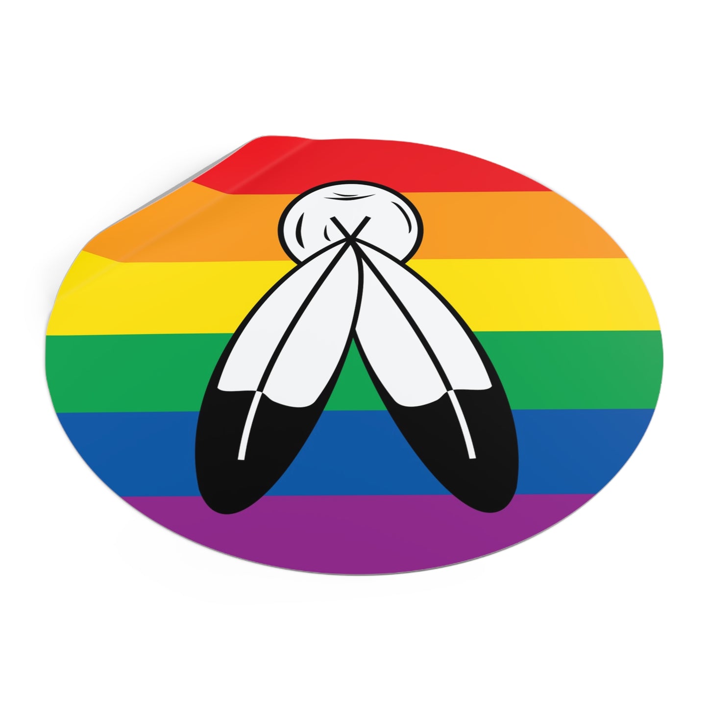 Two-Spirit Pride Flag Vinyl Sticker