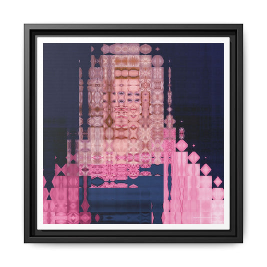 Iconic Big Blonde Wig Energy: Queen of Country Abstract Portrait Collage Art — Matte Canvas, Framed (Multi-color options)
