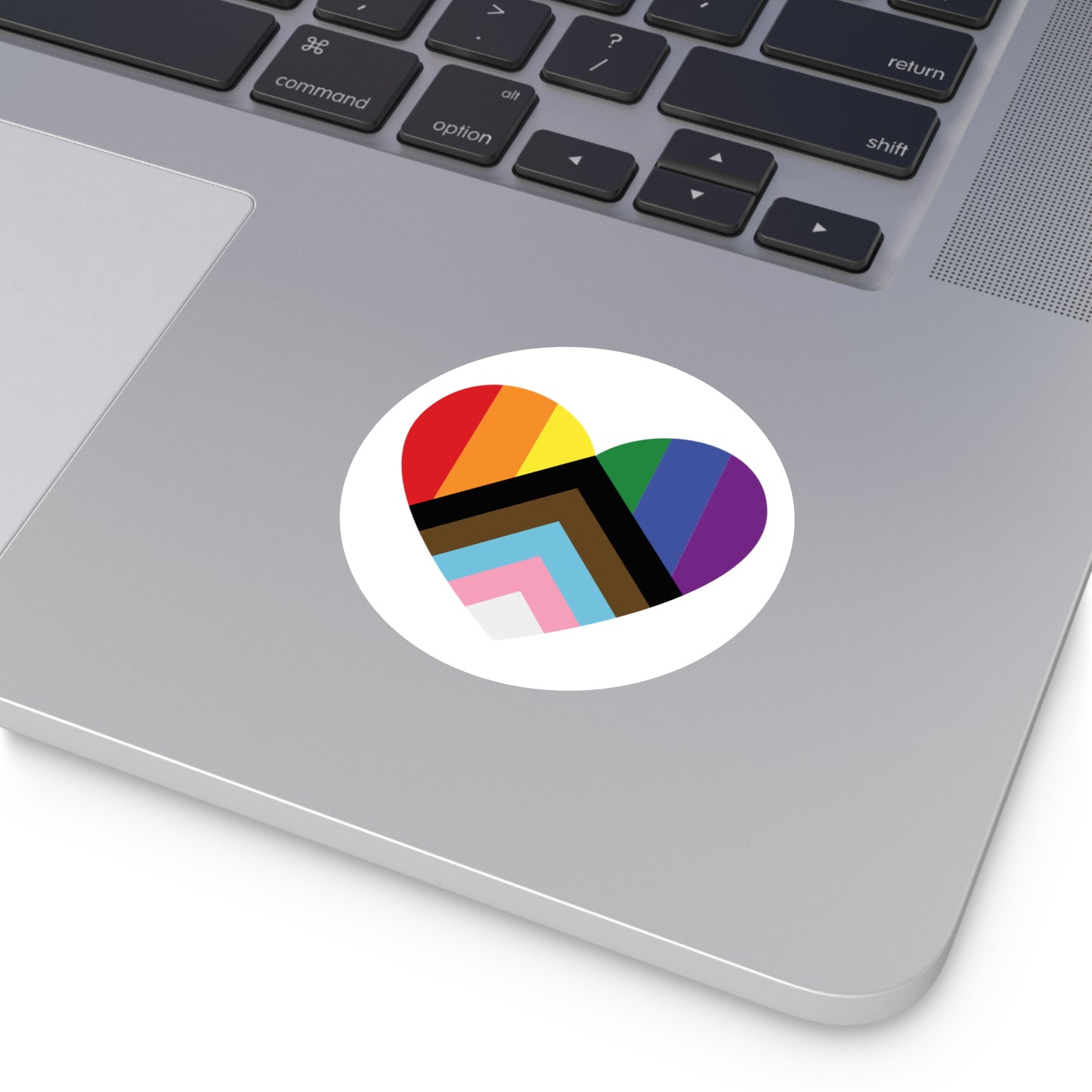 Progress Rainbow Pride Heart Flag Vinyl Sticker