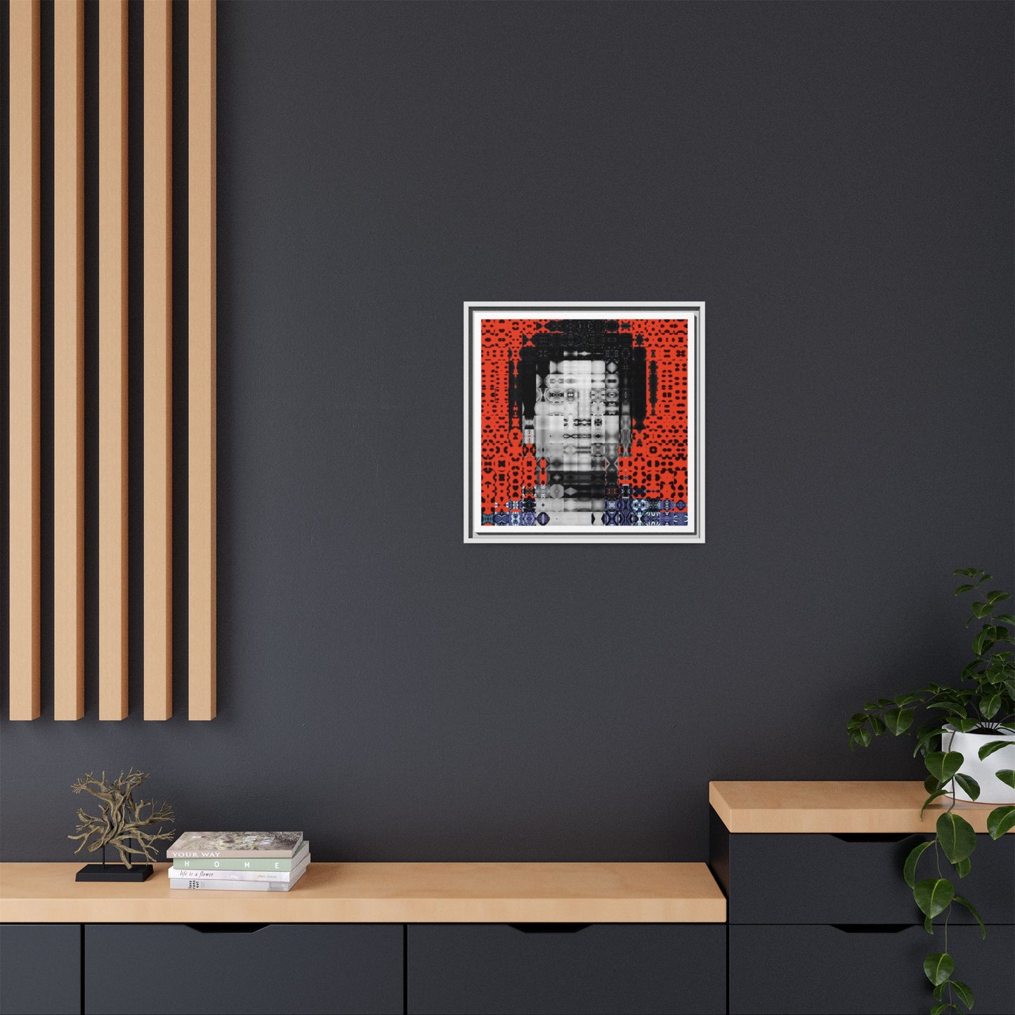 Iconic Foundational Feminist icon Audre Lorde Abstract Portrait Collage Art — Matte Canvas, Framed (Multi-color options)