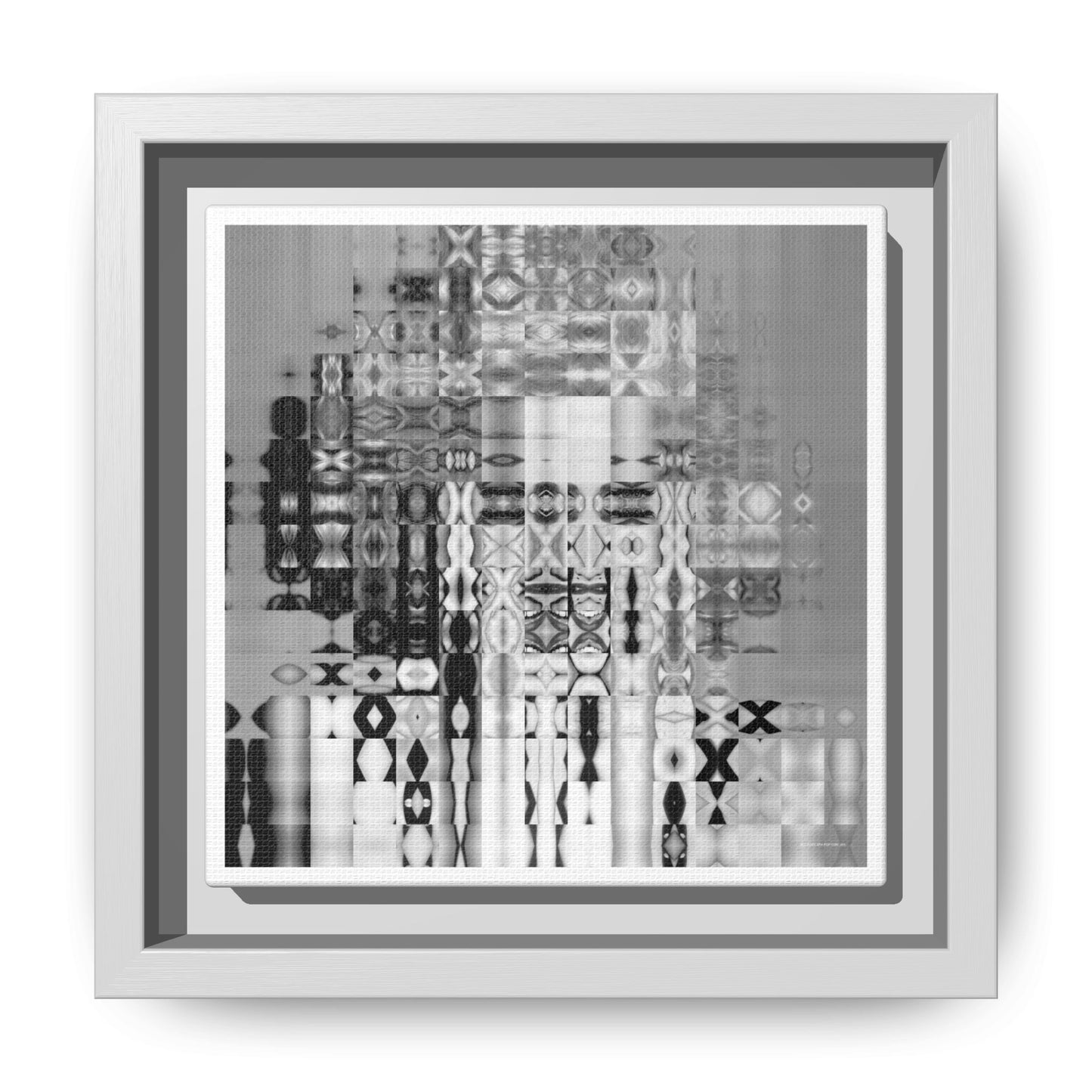 Sex-Book-Era Pop Icon Abstract Portrait Collage Art — Matte Canvas, Framed (Multi-color options)