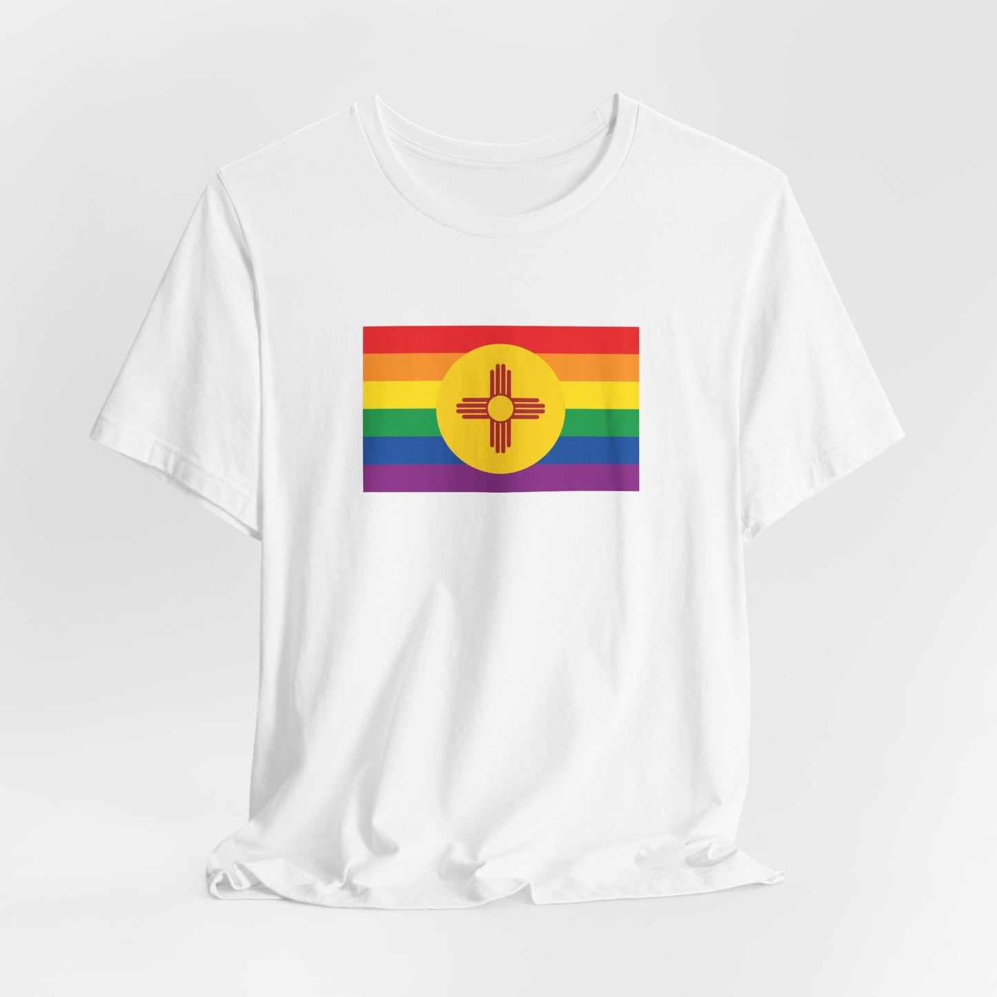 New Mexico Rainbow Pride Flag T-shirt, Several Color Options