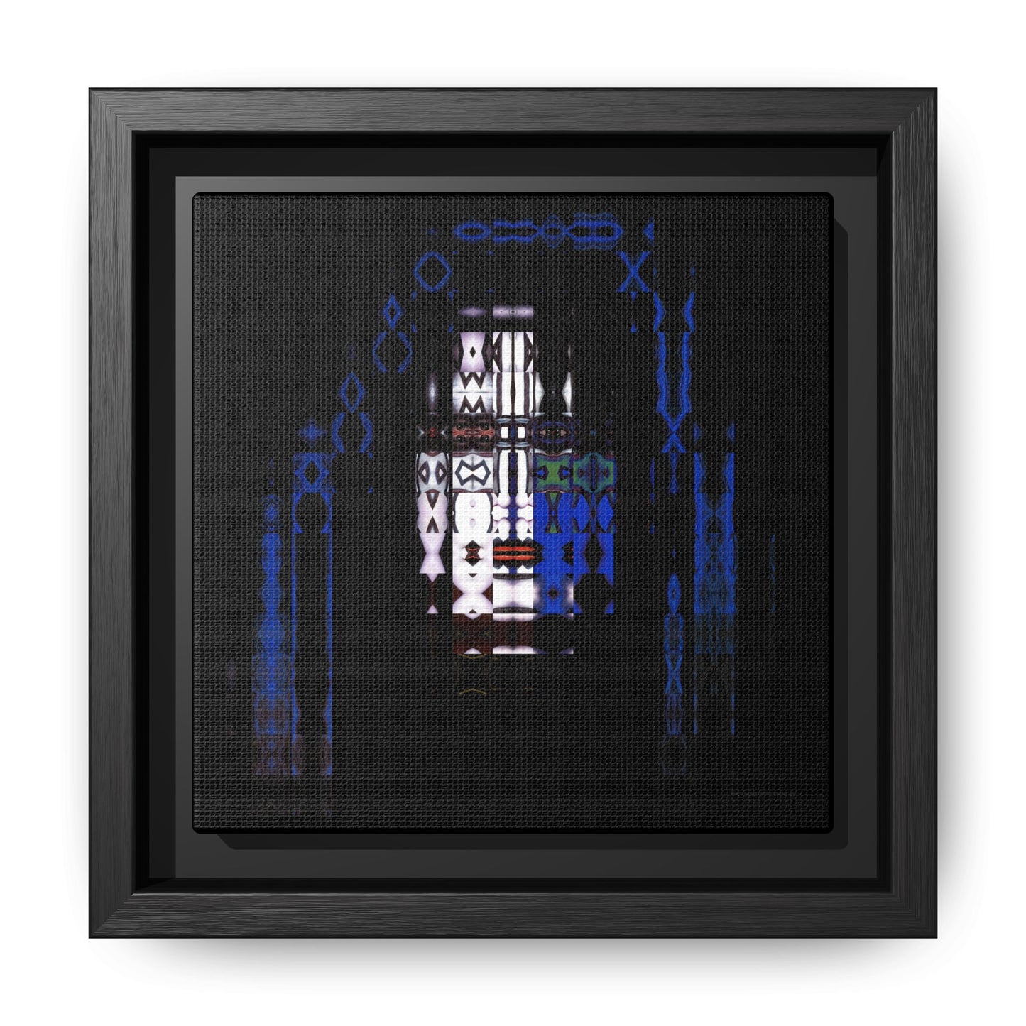 Knights In Satan's Service, SpaceAce Abstract Portrait Collage Art — Matte Canvas, Framed (Multi-color options)
