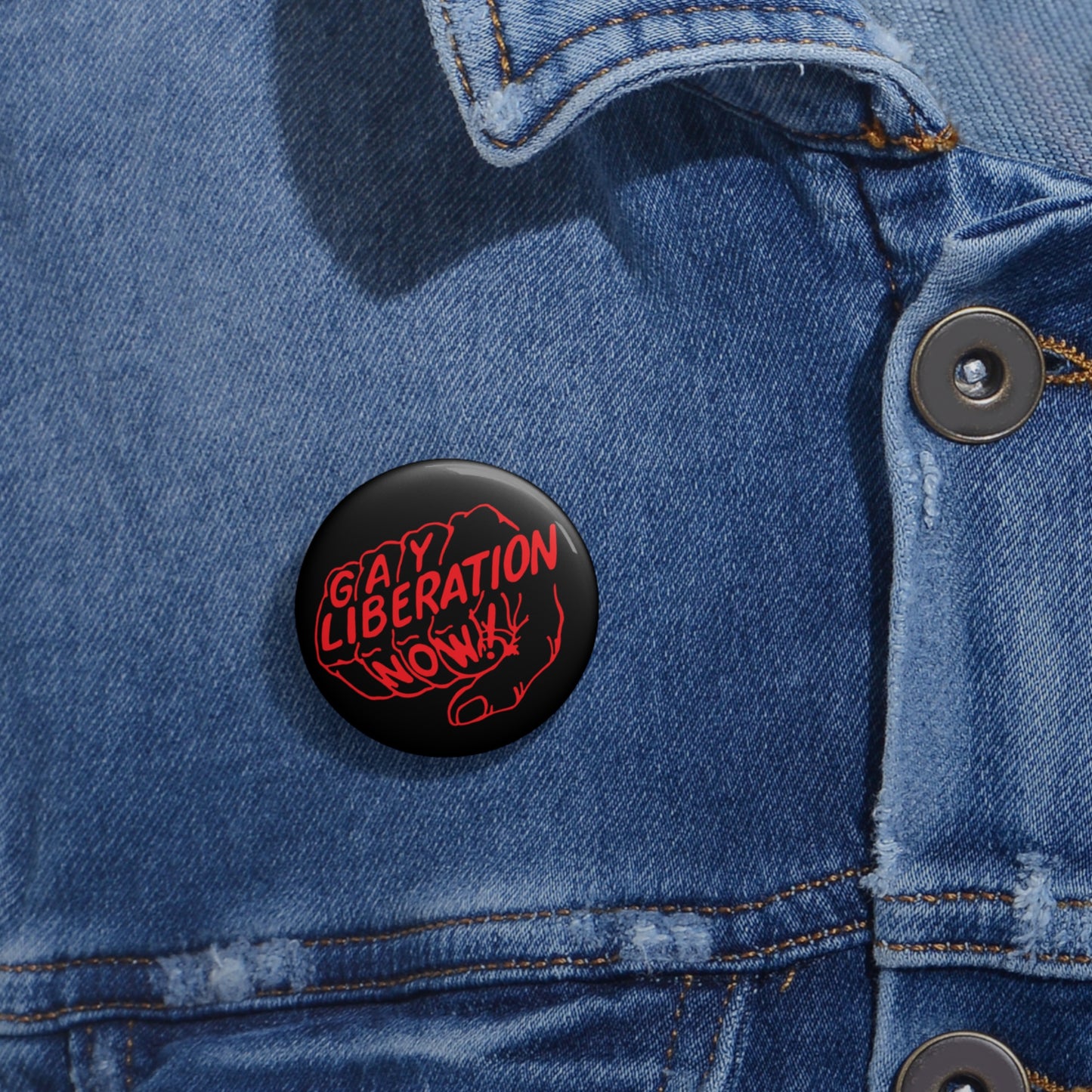 GAY LIBERATION NOW! - Vintage Gay Activism Iconic Pin Button