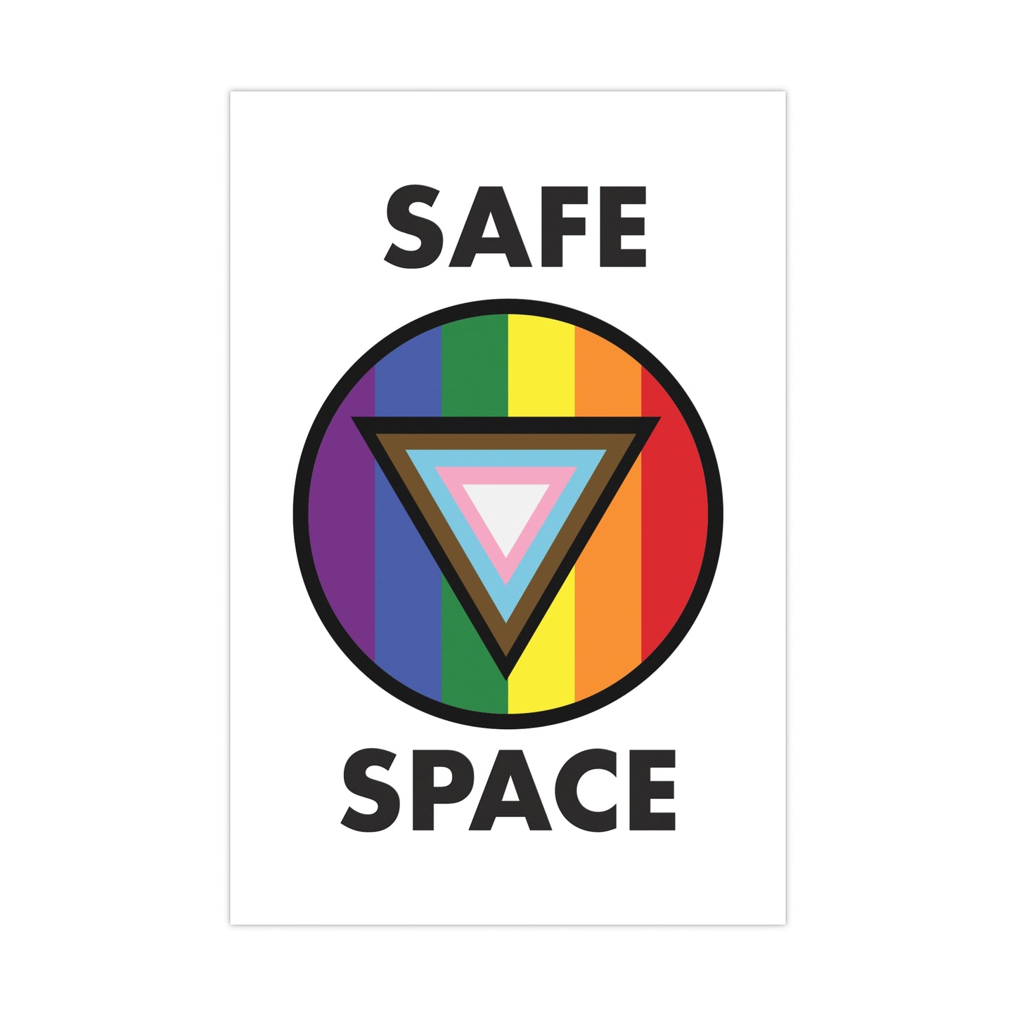 SAFE SPACE Poster - rainbow triangle deco