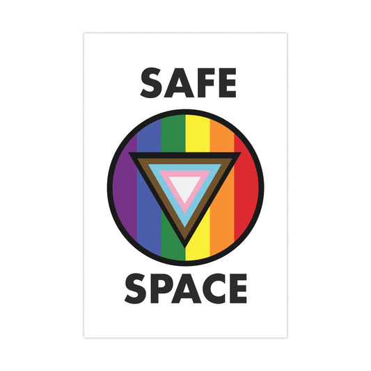 SAFE SPACE Poster - rainbow triangle deco