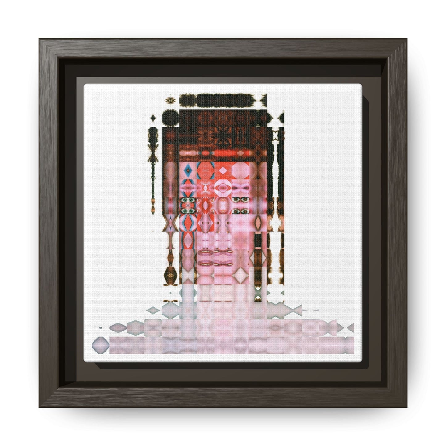 Iconic 70s Glam Rocker Abstract Portrait Collage Art — Matte Canvas, Framed (Multi-color options)