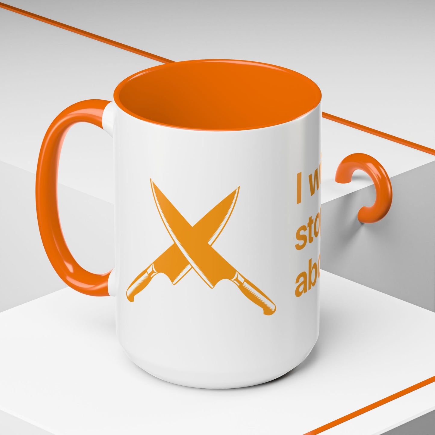 I will never stop worrying about Britney, White with Orange Accent Coffee Mug (11, 15oz)