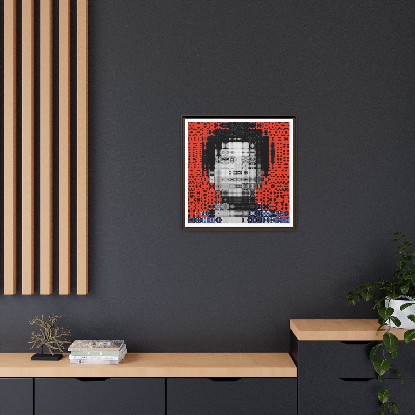 Iconic Foundational Feminist icon Audre Lorde Abstract Portrait Collage Art — Matte Canvas, Framed (Multi-color options)