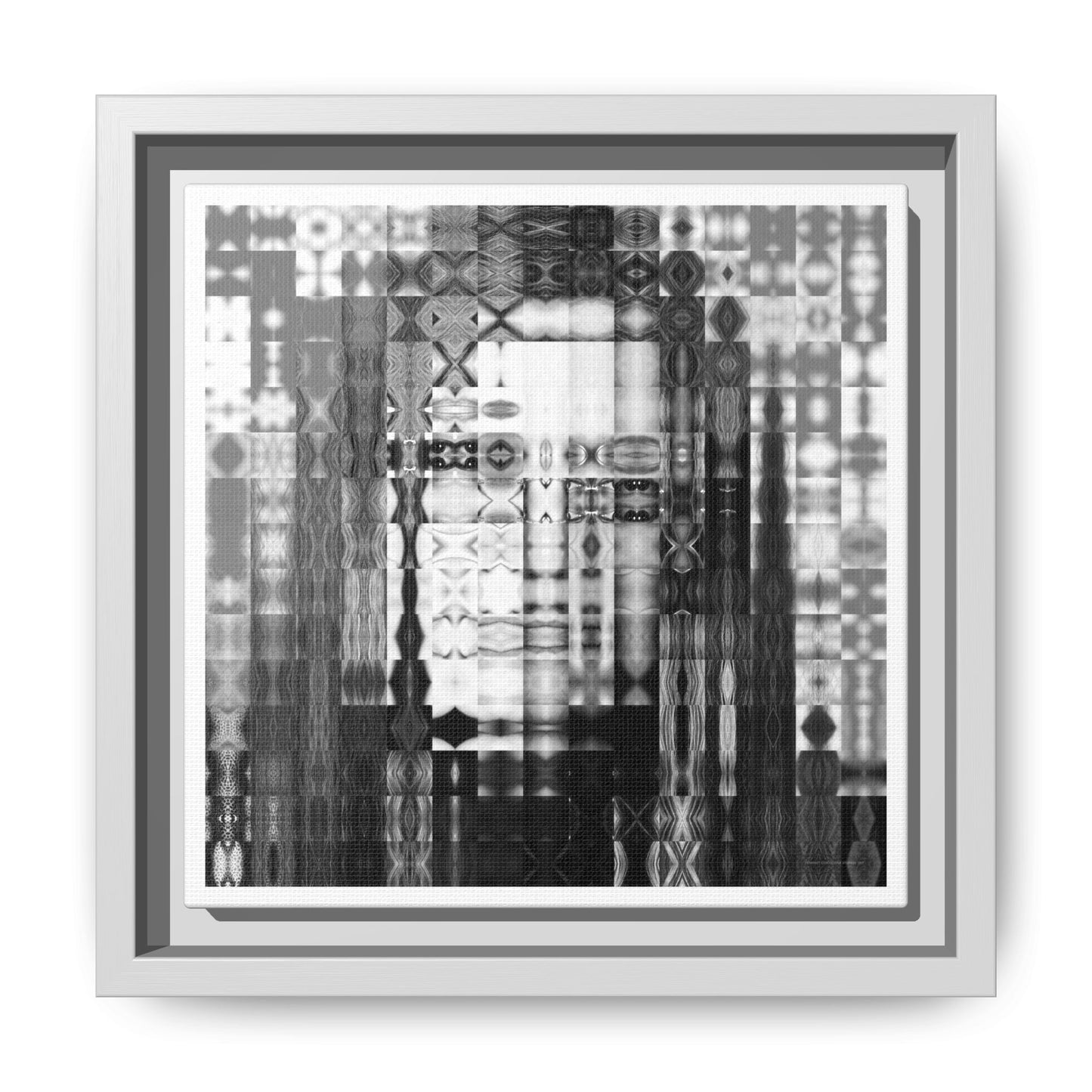 Feminist Icon Gloria Steinem Abstract Portrait Collage Art — Matte Canvas, Framed (Multi-color options)