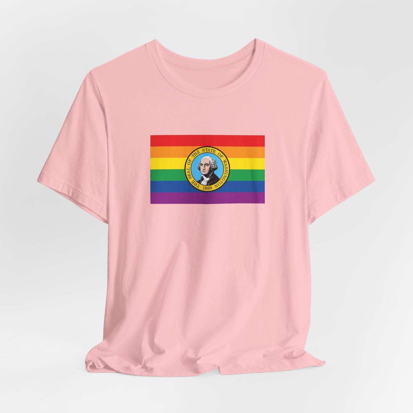 Washington Rainbow Pride Flag T-shirt, Several Color Options
