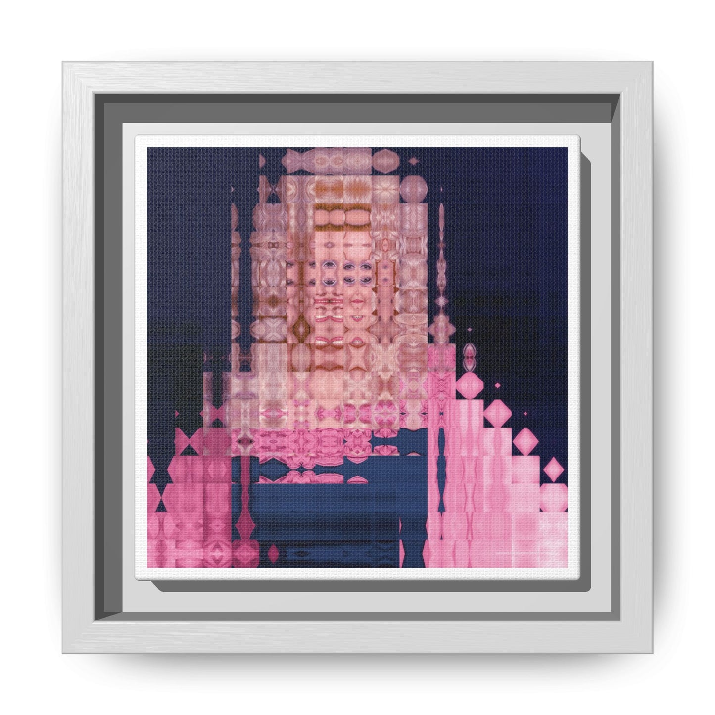 Iconic Big Blonde Wig Energy: Queen of Country Abstract Portrait Collage Art — Matte Canvas, Framed (Multi-color options)