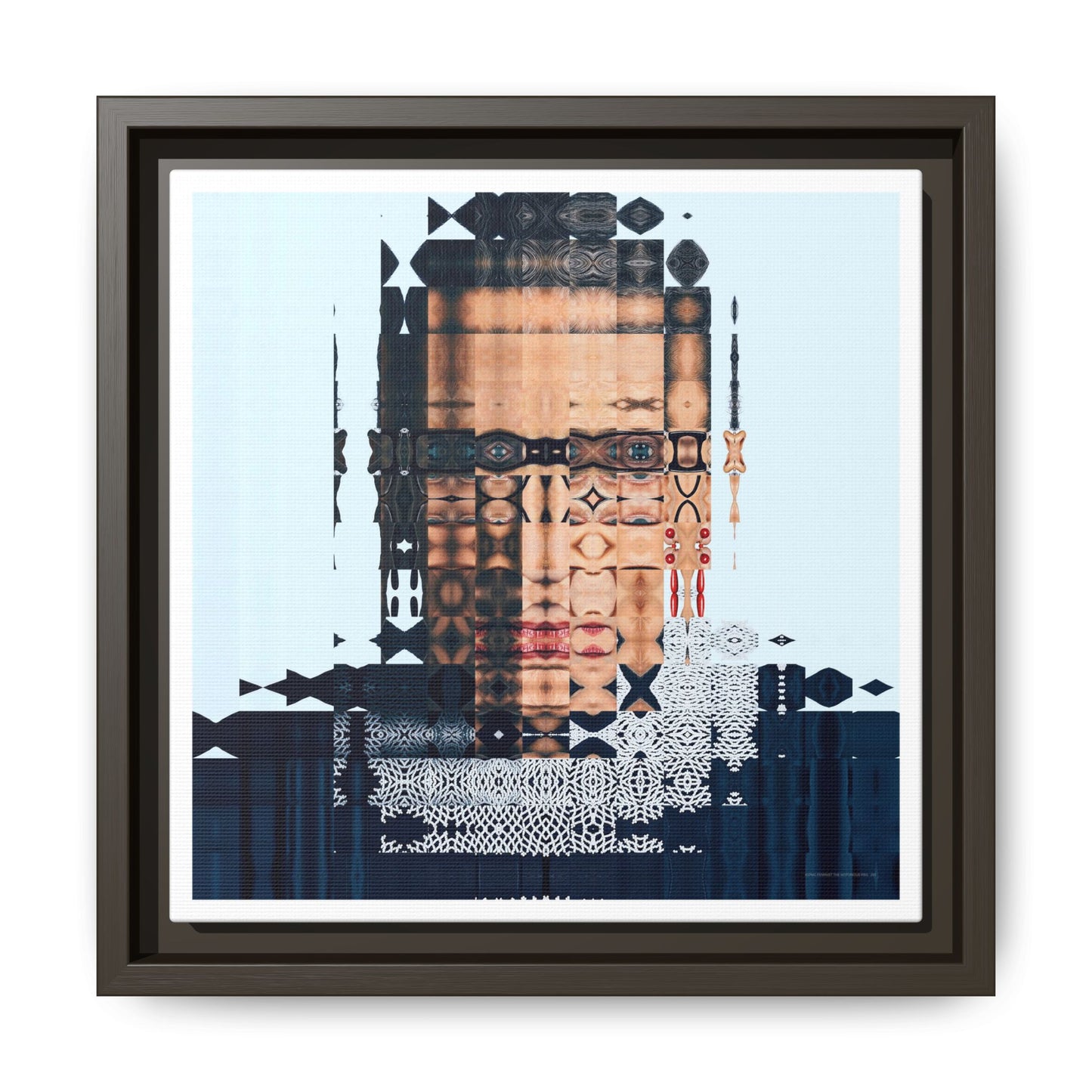 Iconic Feminist, The Notorious RBG, Ruth Bader Ginsburg Abstract Portrait Collage Art — Matte Canvas, Framed (Multi-color options)