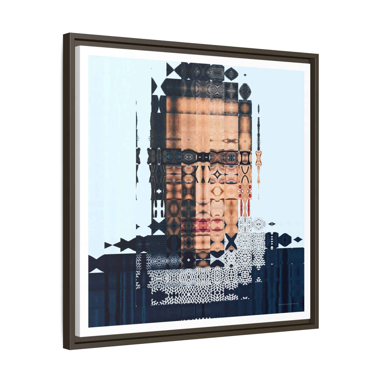 Iconic Feminist, The Notorious RBG, Ruth Bader Ginsburg Abstract Portrait Collage Art — Matte Canvas, Framed (Multi-color options)