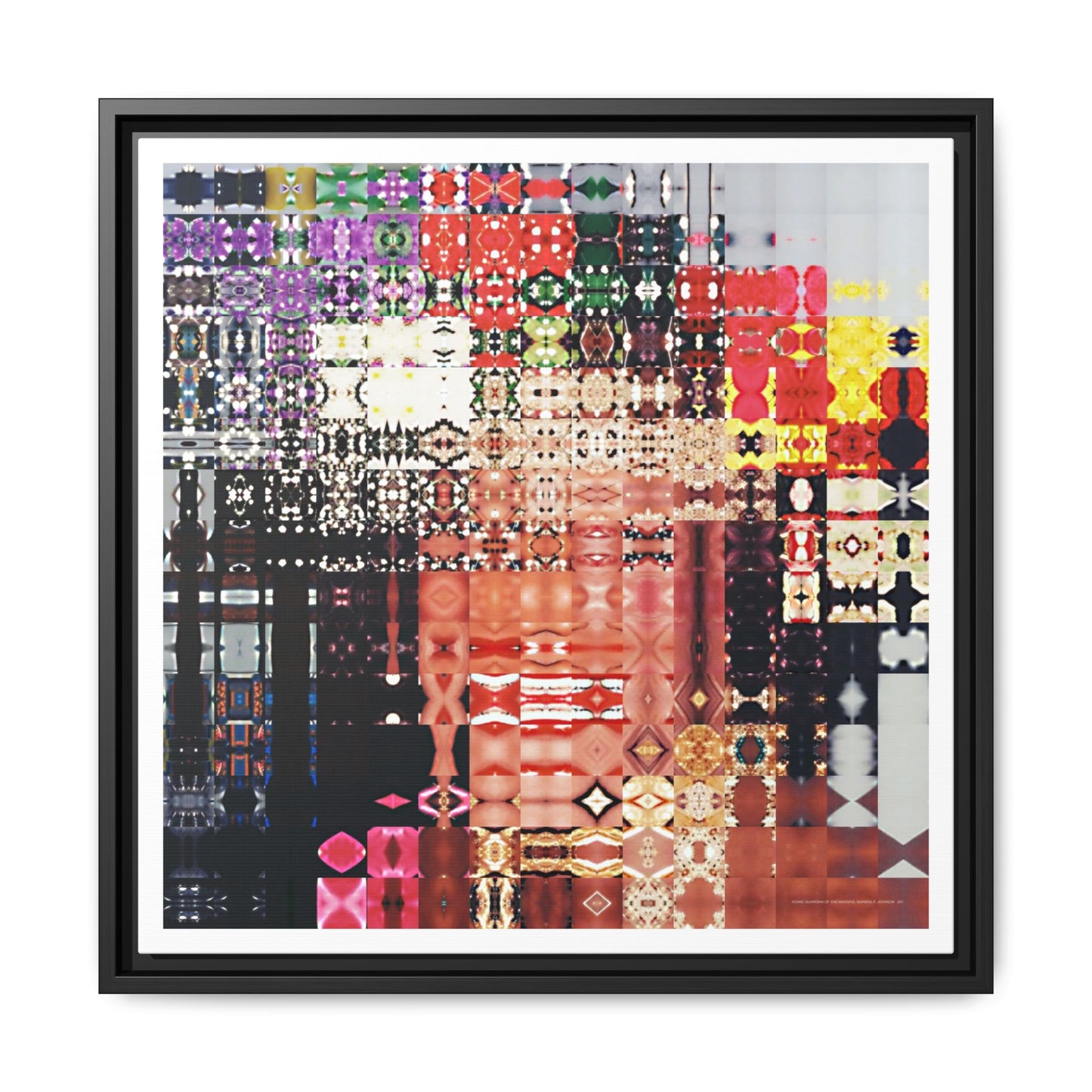 Iconic Guardian of the Margins, Marsha P. Johnson Abstract Portrait Collage Art — Matte Canvas, Framed (Multi-color options)