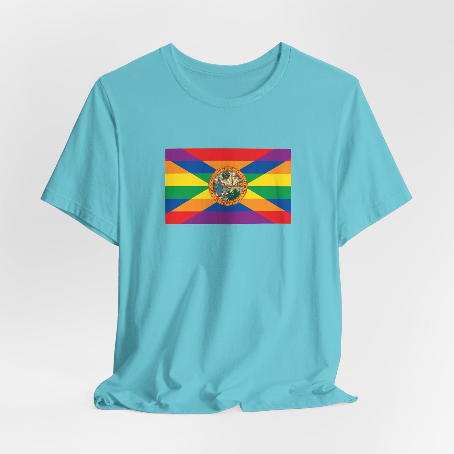 Florida Rainbow Pride Flag T-shirt, Several Color Options