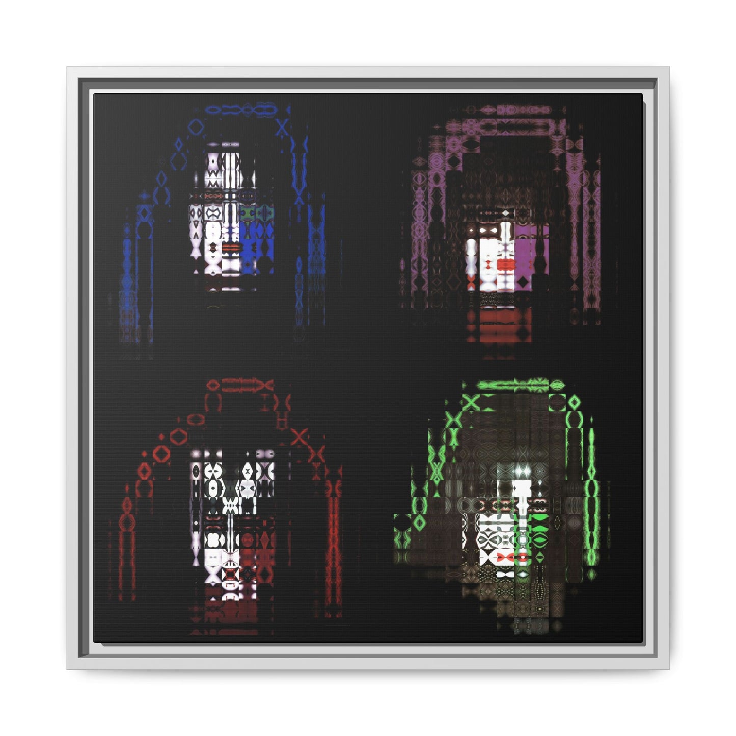 Knights In Satan's Service, Band Portrait Collage Art — Matte Canvas, Framed (Multi-color options)