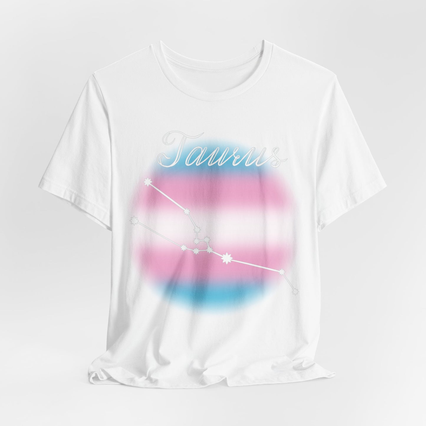 Taurus Constellation T-shirt, Astrology, Transgender Pride Flag