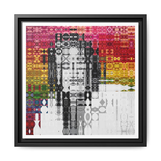 Iconic Voice That Refused Silence, Sylvia Rivera Abstract Portrait Collage Art — Matte Canvas, Framed (Multi-color options)
