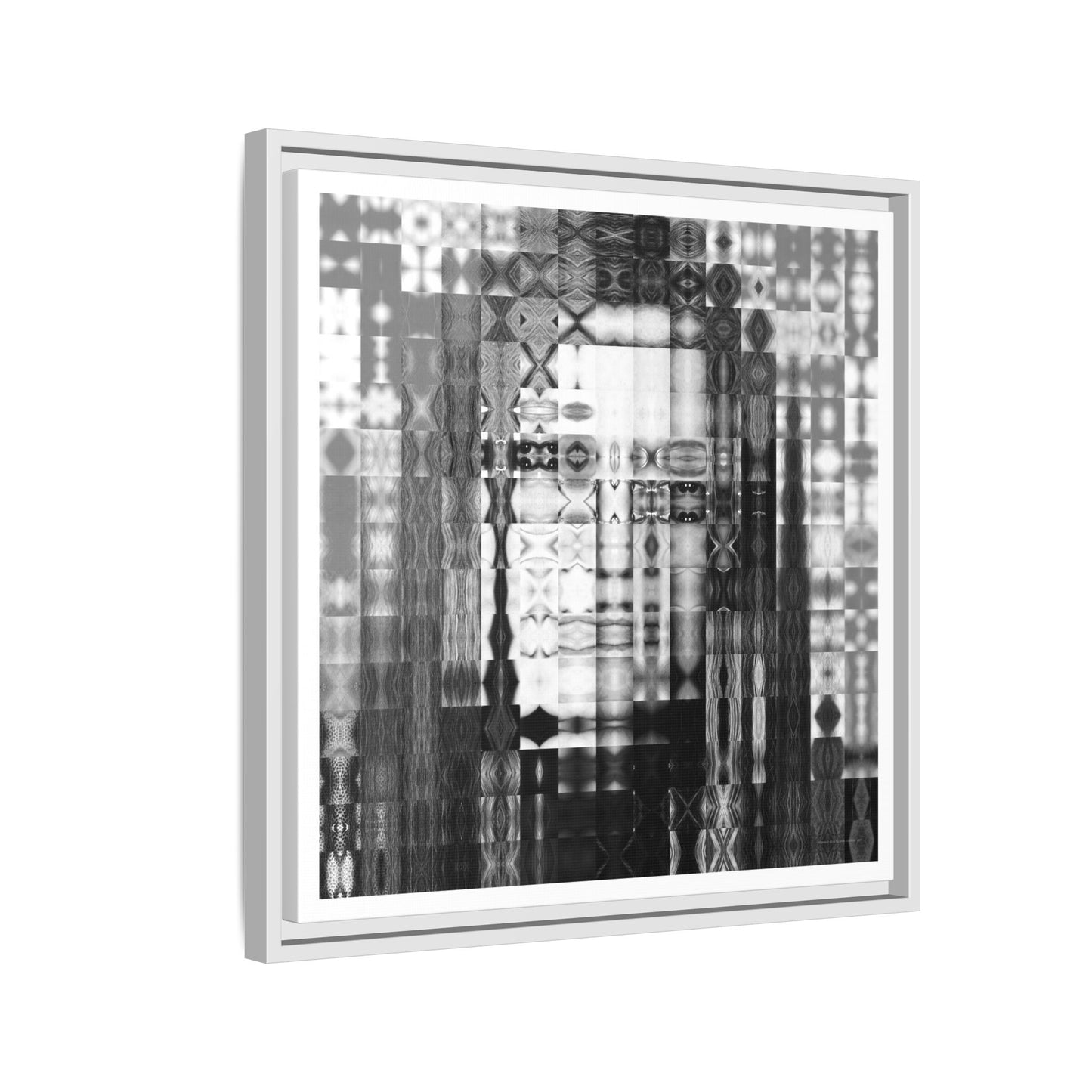 Feminist Icon Gloria Steinem Abstract Portrait Collage Art — Matte Canvas, Framed (Multi-color options)