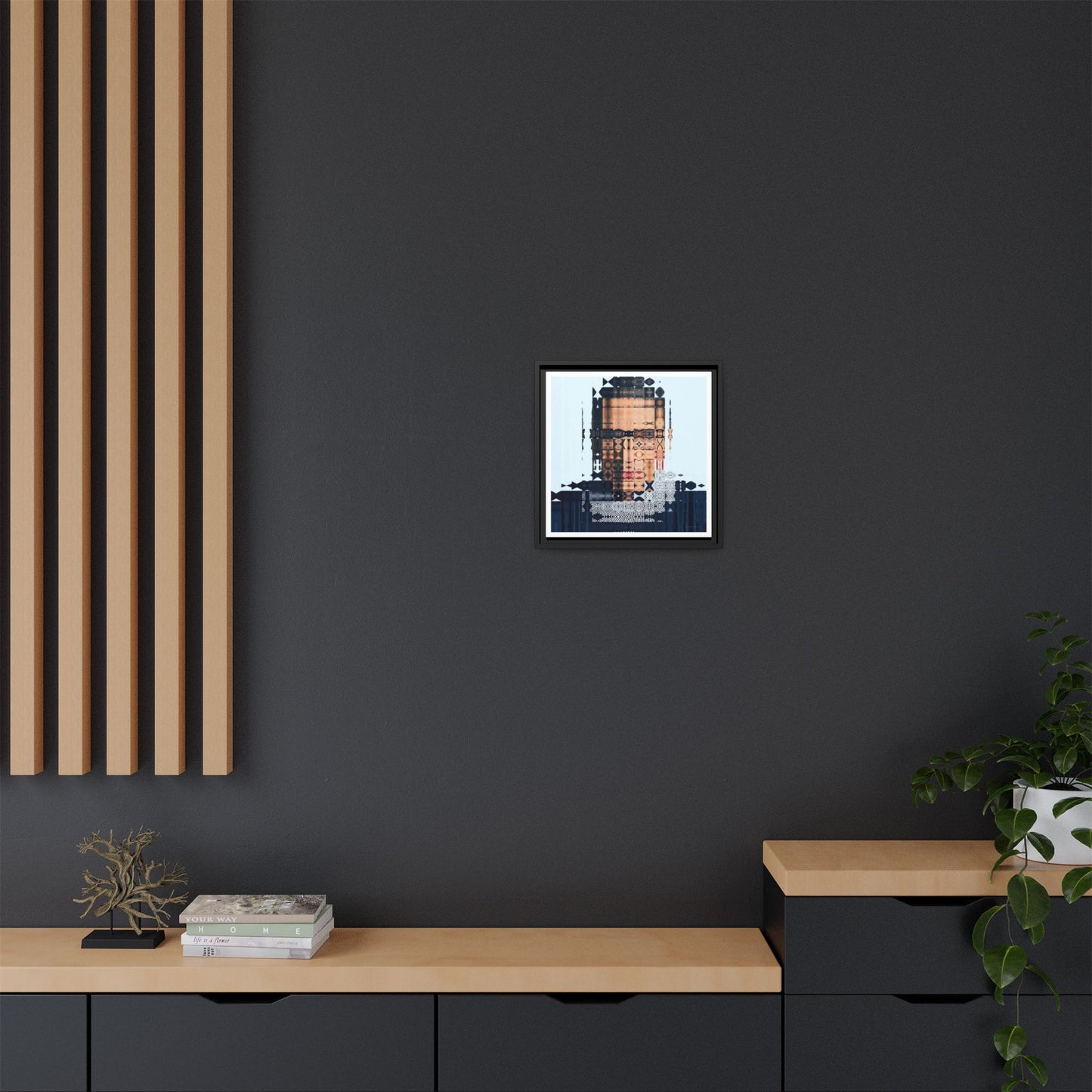 Iconic Feminist, The Notorious RBG, Ruth Bader Ginsburg Abstract Portrait Collage Art — Matte Canvas, Framed (Multi-color options)