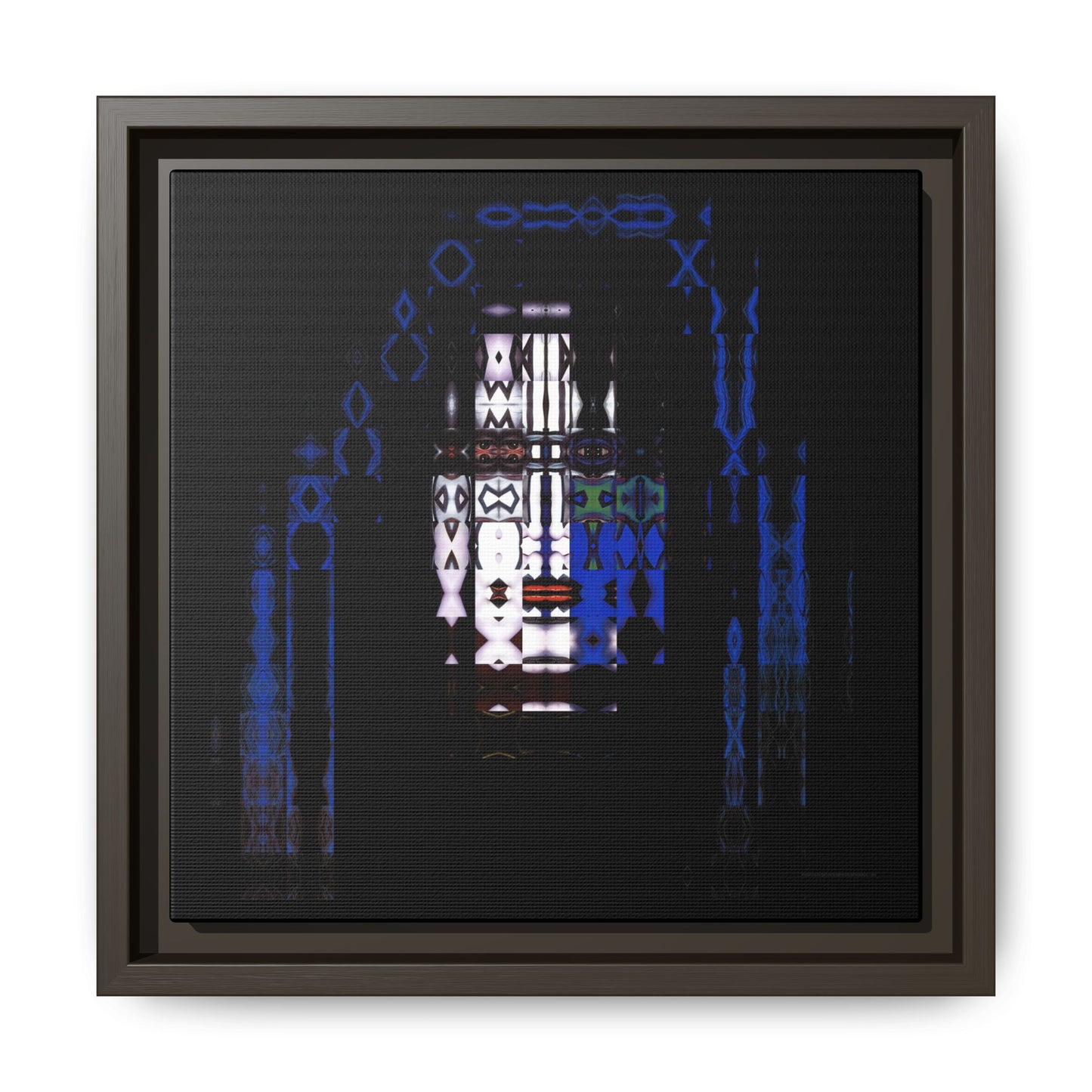 Knights In Satan's Service, SpaceAce Abstract Portrait Collage Art — Matte Canvas, Framed (Multi-color options)