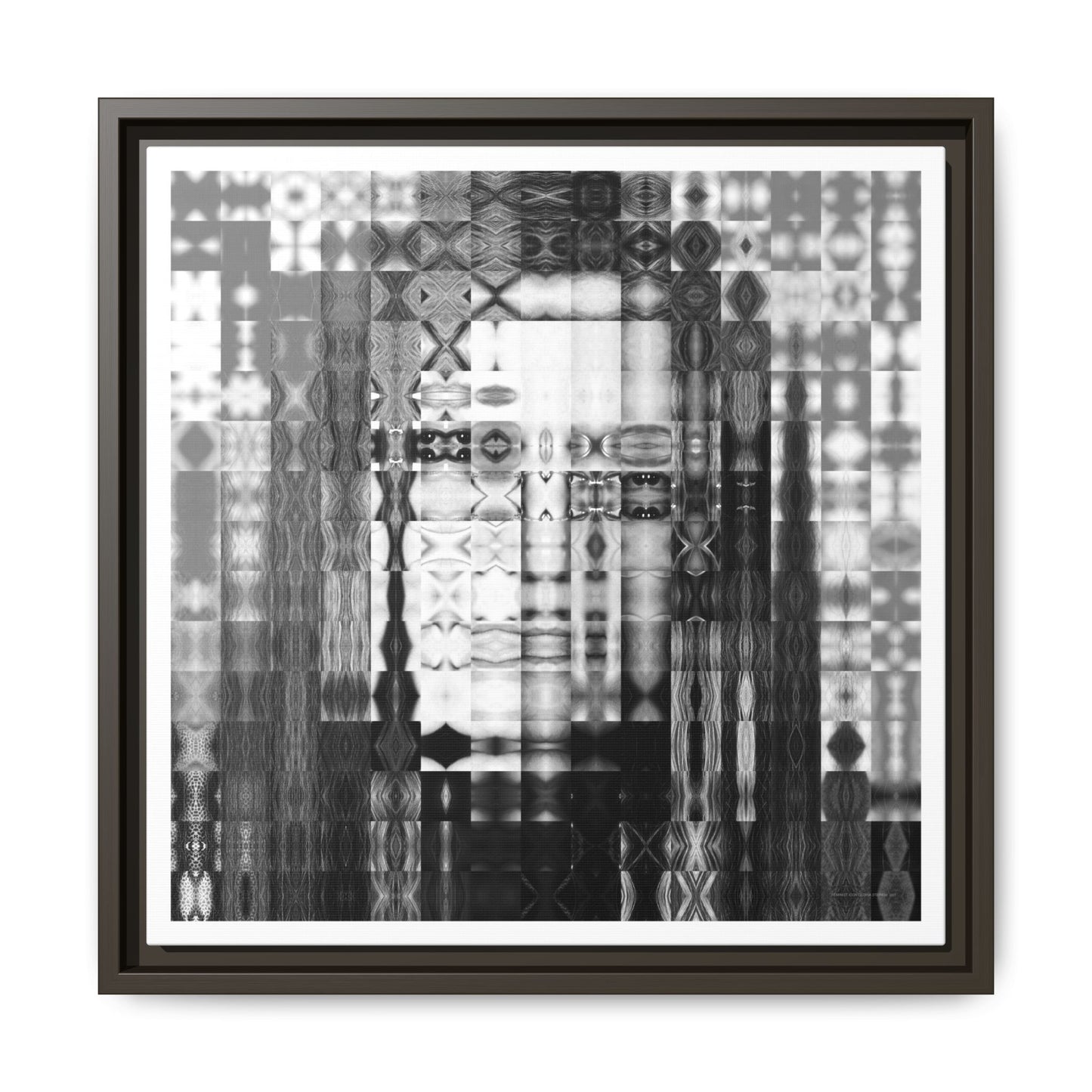 Feminist Icon Gloria Steinem Abstract Portrait Collage Art — Matte Canvas, Framed (Multi-color options)