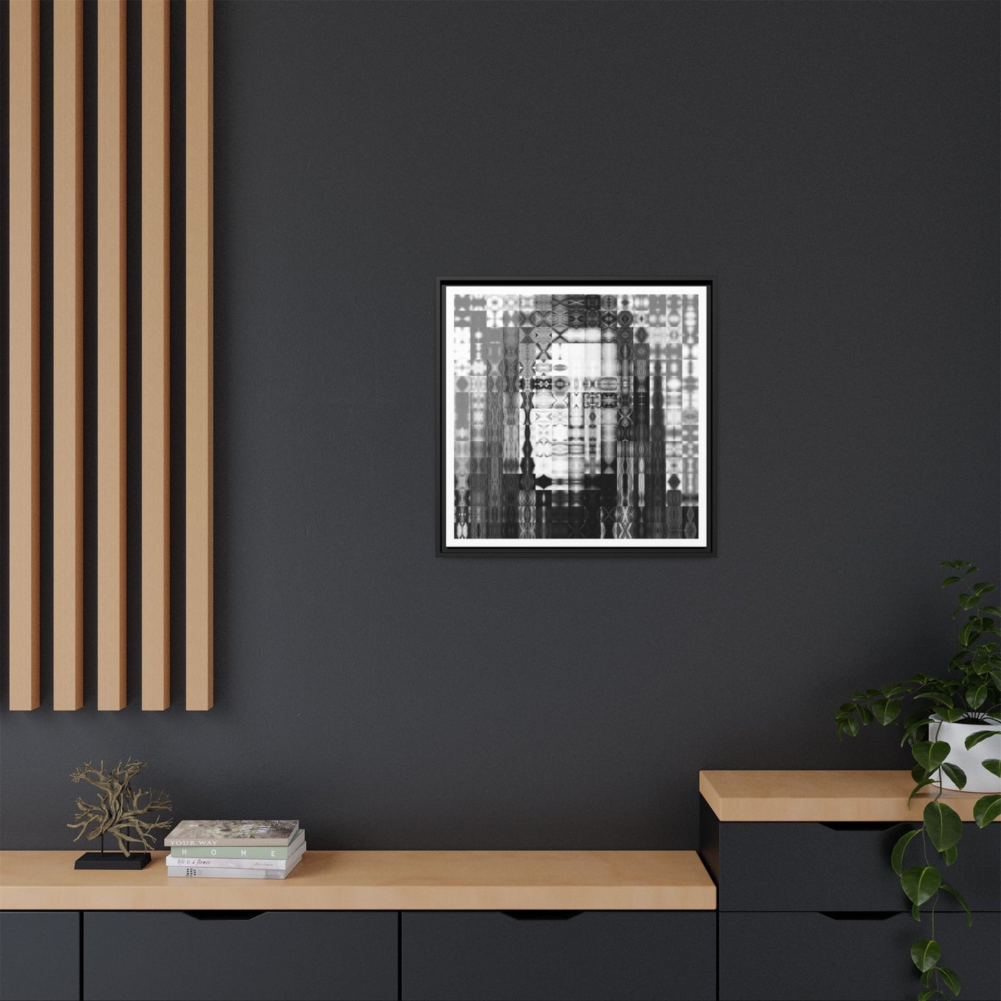Feminist Icon Gloria Steinem Abstract Portrait Collage Art — Matte Canvas, Framed (Multi-color options)