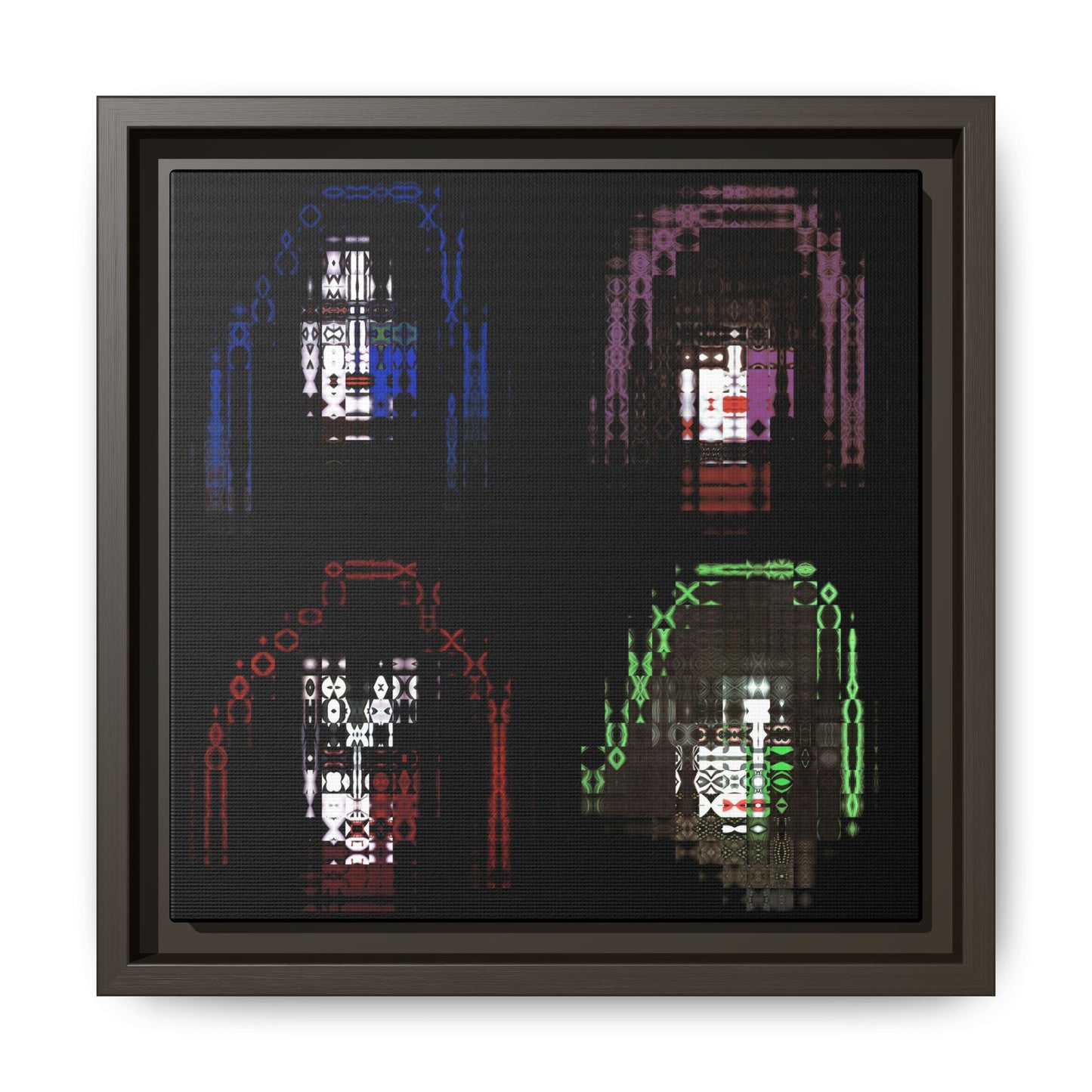 Knights In Satan's Service, Band Portrait Collage Art — Matte Canvas, Framed (Multi-color options)
