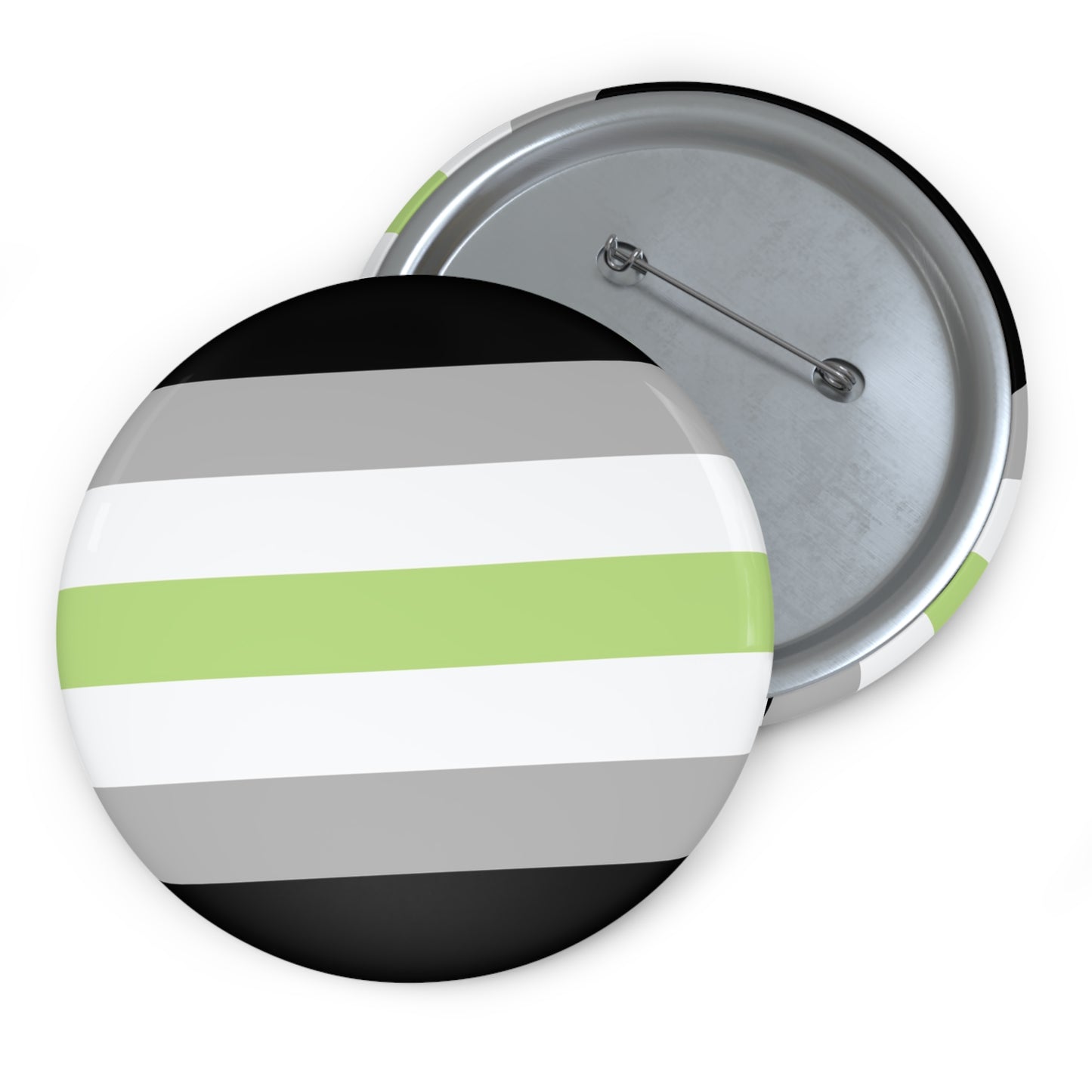 Agender Pride Flag Rainbow Pin Button
