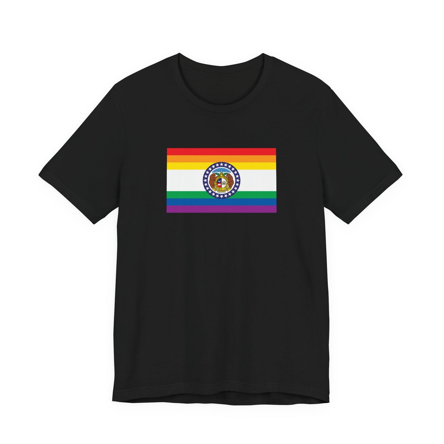Missouri Rainbow Pride Flag T-shirt, Several Color Options