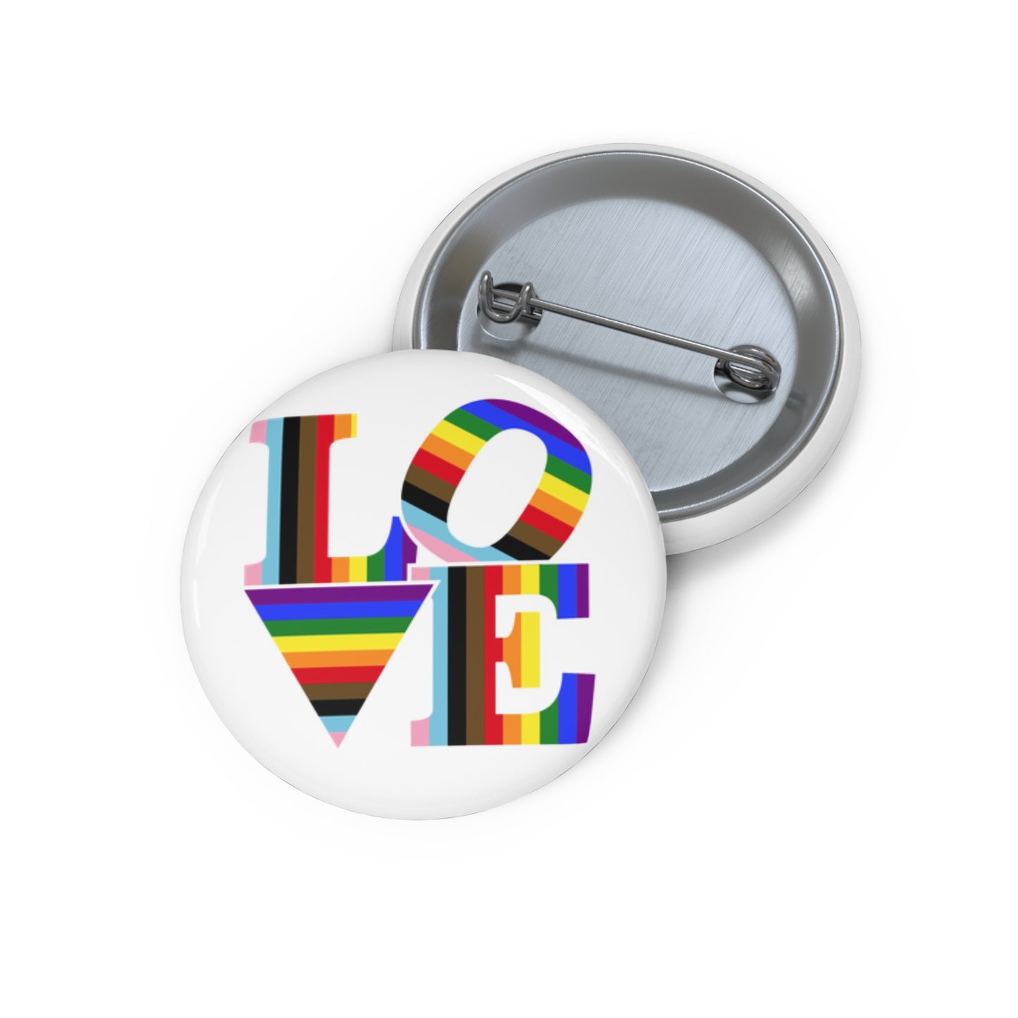 LOVE Progress Pride Colors Pin Button
