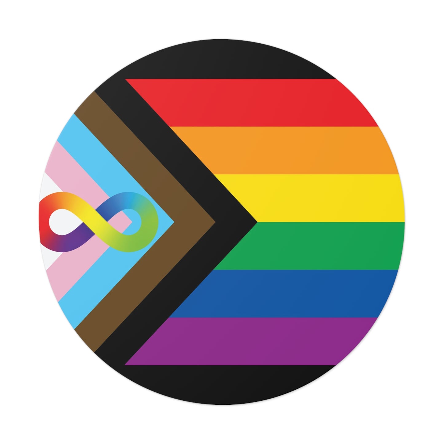 Neurodiverse and Autistic Progress Pride Flag Vinyl Sticker
