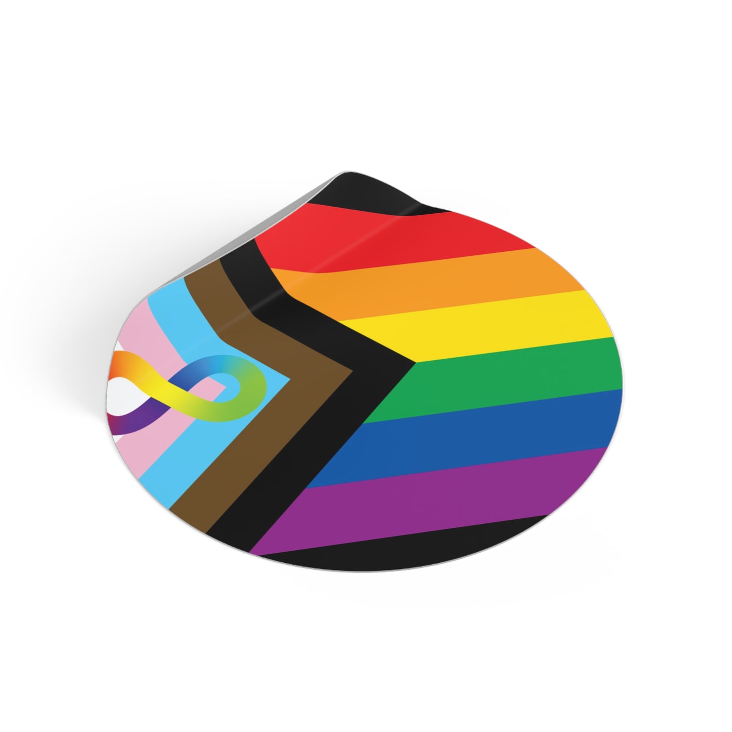 Neurodiverse and Autistic Progress Pride Flag Vinyl Sticker