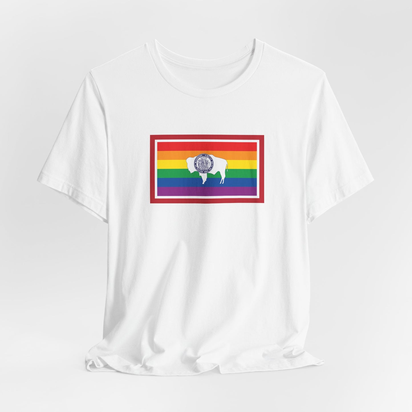 Wyoming Rainbow Pride Flag T-shirt, Several Color Options