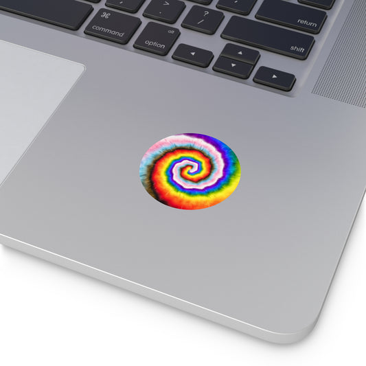 Progress Pride Tie-Dye Vinyl Sticker