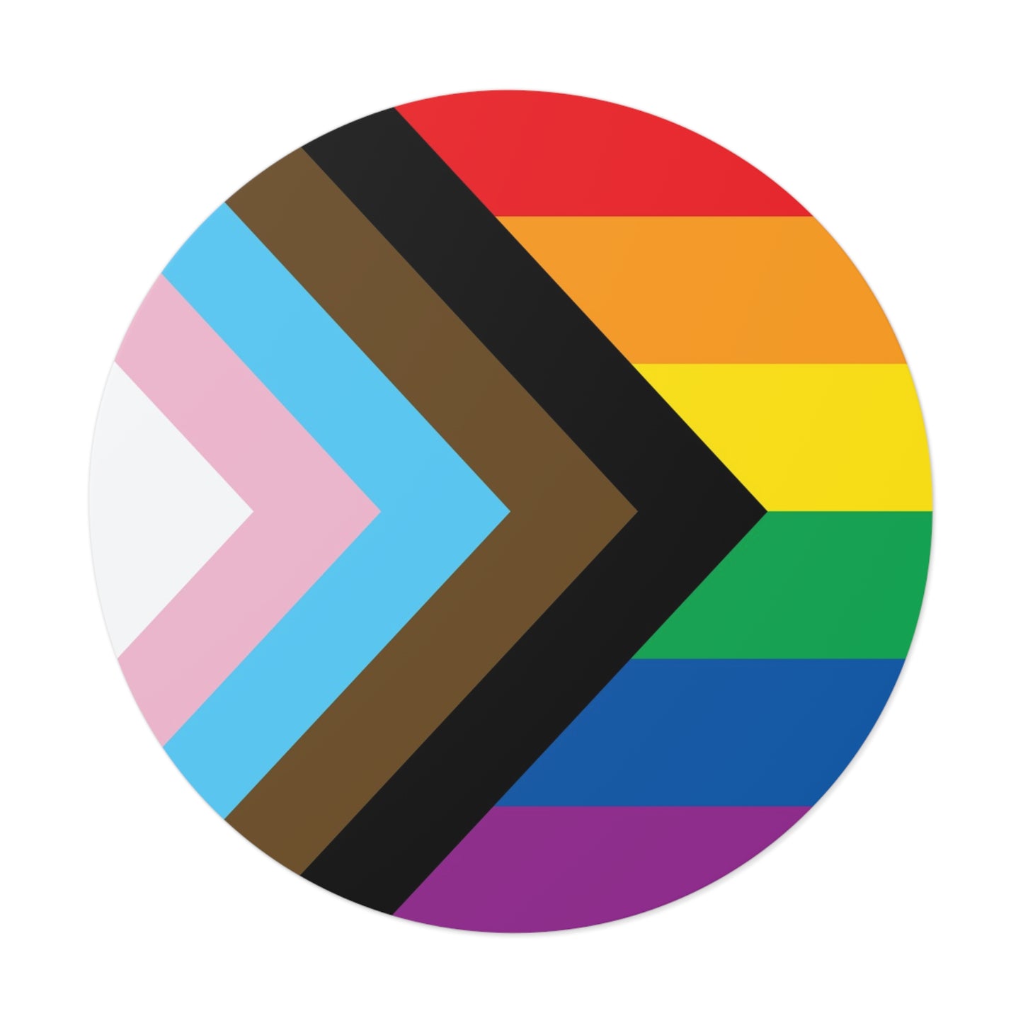 Progress Rainbow Pride Flag Vinyl Stickers