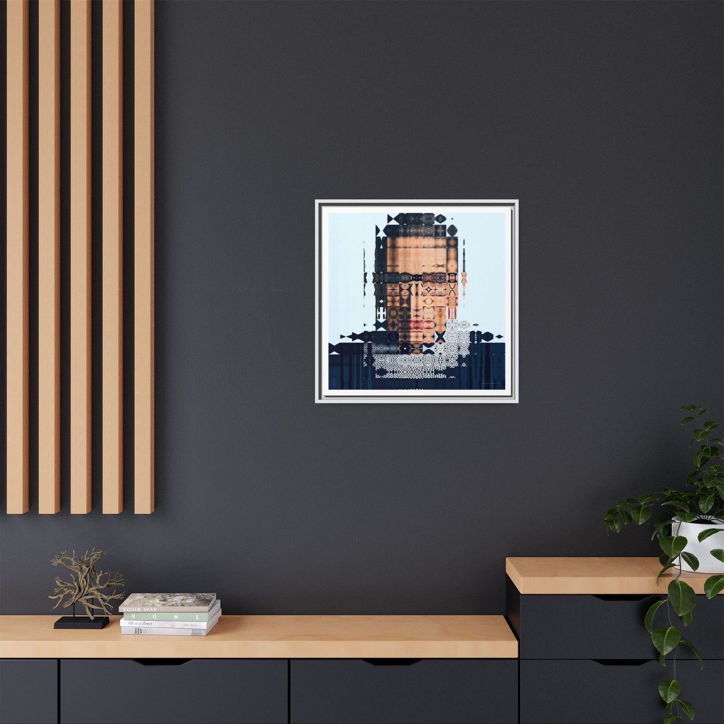 Iconic Feminist, The Notorious RBG, Ruth Bader Ginsburg Abstract Portrait Collage Art — Matte Canvas, Framed (Multi-color options)