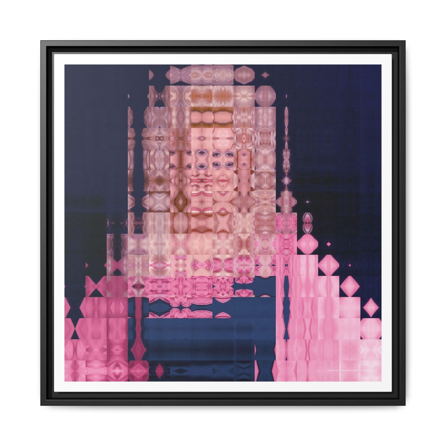 Iconic Big Blonde Wig Energy: Queen of Country Abstract Portrait Collage Art — Matte Canvas, Framed (Multi-color options)