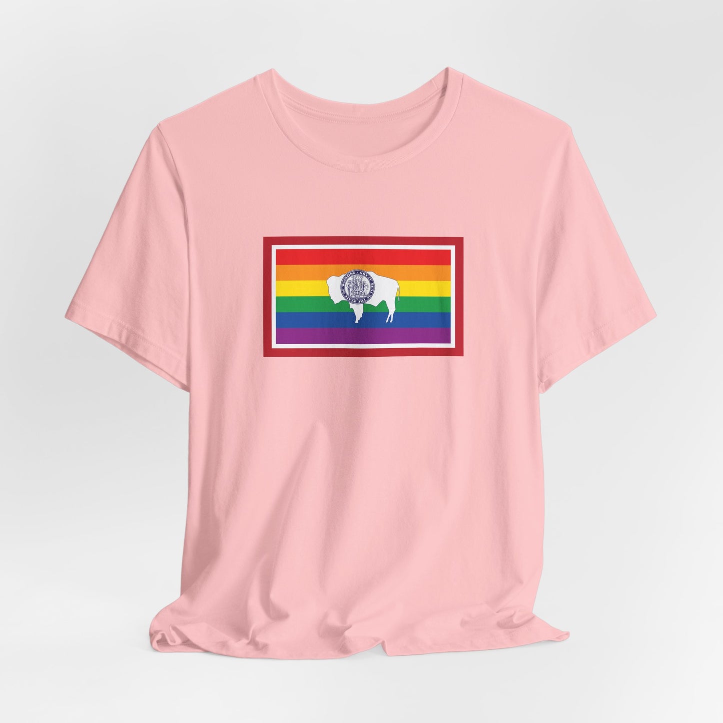 Wyoming Rainbow Pride Flag T-shirt, Several Color Options