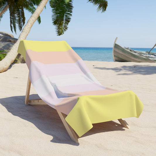 Pangender Pride Flag Beach Towel - vertical stripe deco