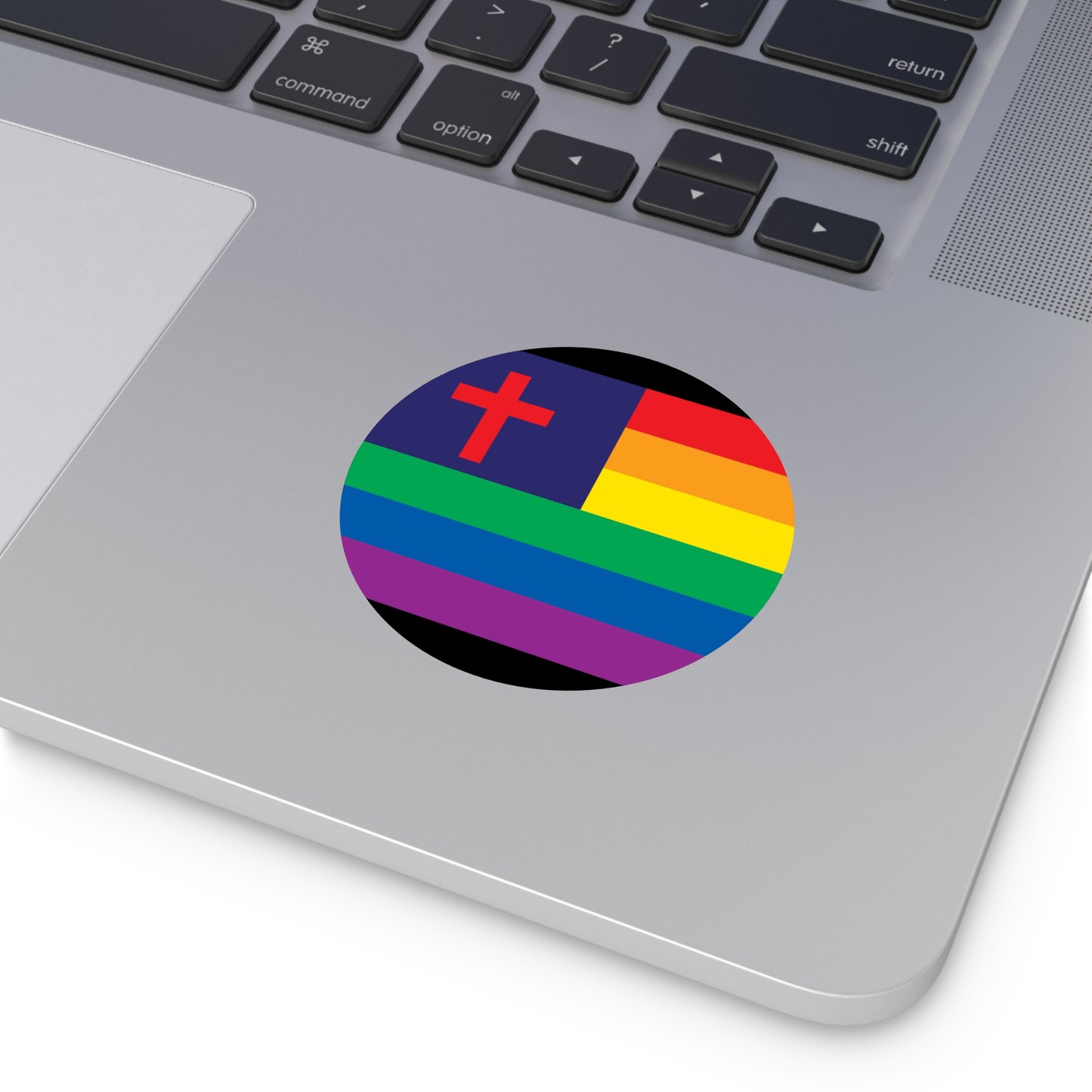 Christian Queer Pride Flag Vinyl Sticker